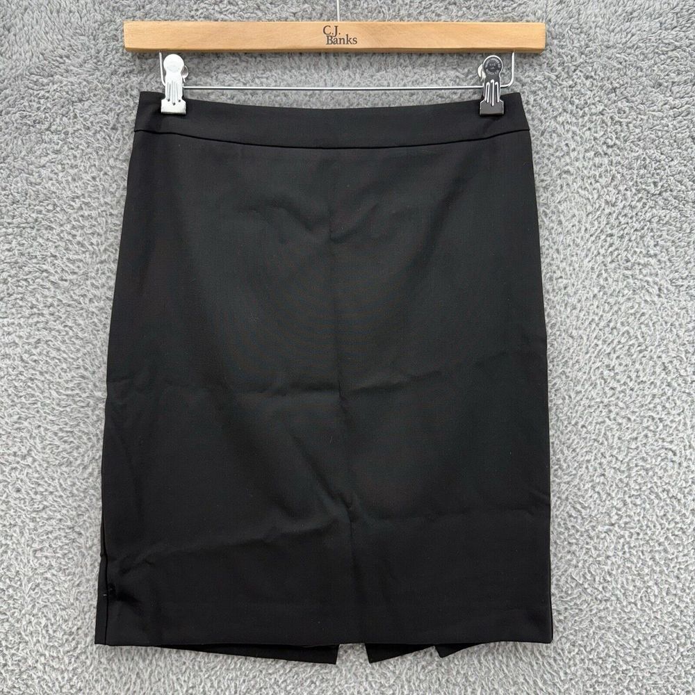 Ann Taylor Loft Skirt Size 4 Womens Small Black Pleated Pencil‎ Business Causal